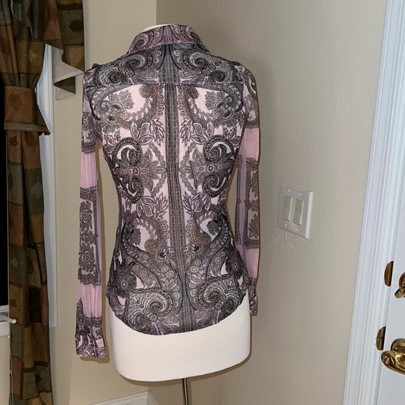 INC International Concepts L/S Shirt Small Button Up Sparkly Buttons - Picture 2 of 15